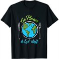 Go Places & Eat Stuff Travel Womens TShirt Design Womens TShirt Black