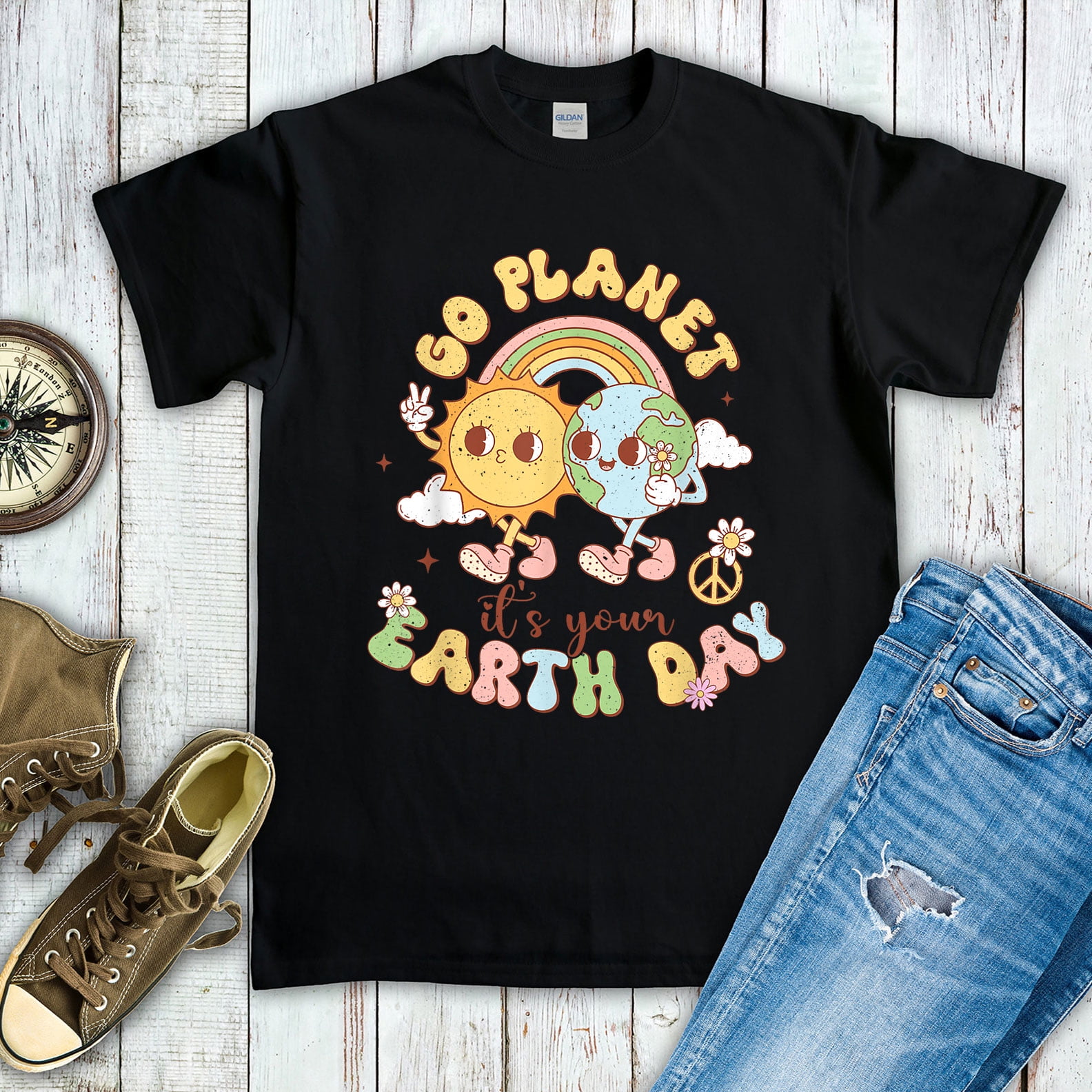 Go Planet Its Your Earth Day 2024 Teacher Kids Cute Earth T 