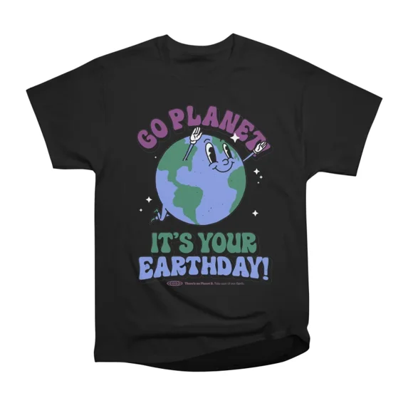 Go Planet Its Your Earth Day Retro Mascot Cute Earth Day T-Shirt Tee Gift For Him Merch Fo