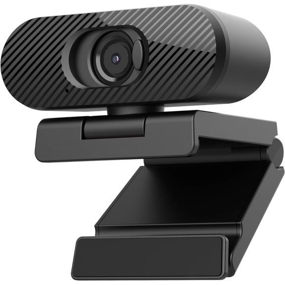 Go Pop Cam USB HD Webcam, Black, 1080P/30 FPS, 2.1 Megapixels, Built-in Privacy Shutter, Minimalist Portable Set-up, Clip-on Design Compatible with PC, Mac and Chromebook