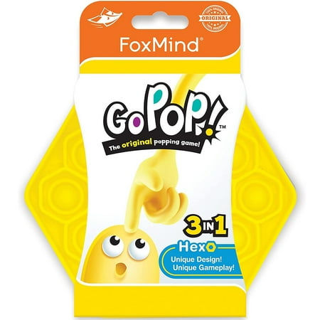 Go Pop! Hexo: Yellow - The Original Popping Game, 3IN1: Fidget Toy, Solo, 2 Player - Ages 5+, 1-2 Players
