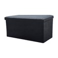 thumbnail image 1 of Go-Poufs Knock-Down Rectangular Teddy Boucle Storage Ottoman |  Black | 30"x15"x15", 1 of 3