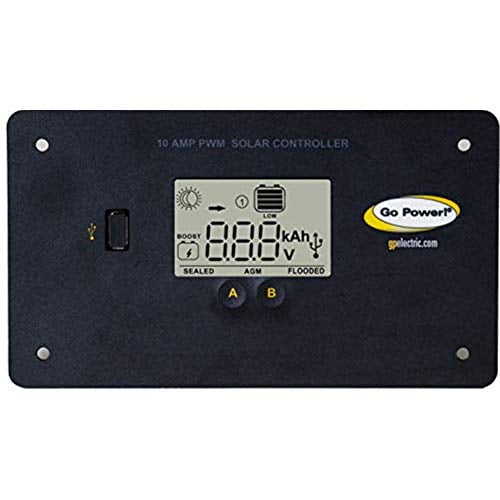 Go Power! 10 Amp Flush Mounted PWM Digital Solar Controller