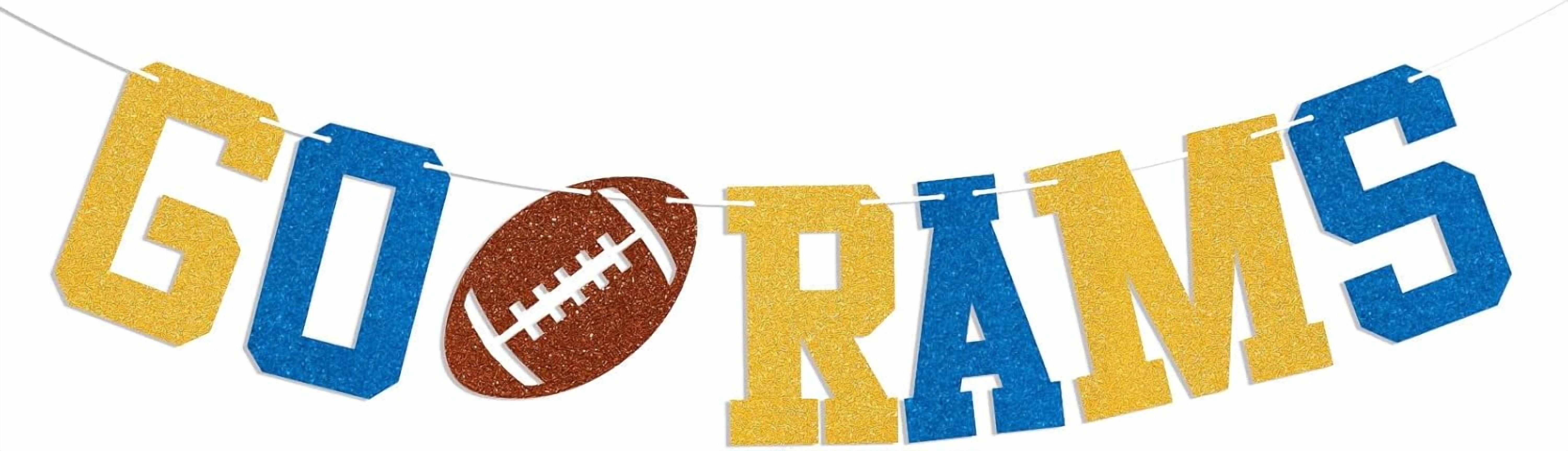 Go Rams Banner - Rams Party Decor, College Football Party Decor ...