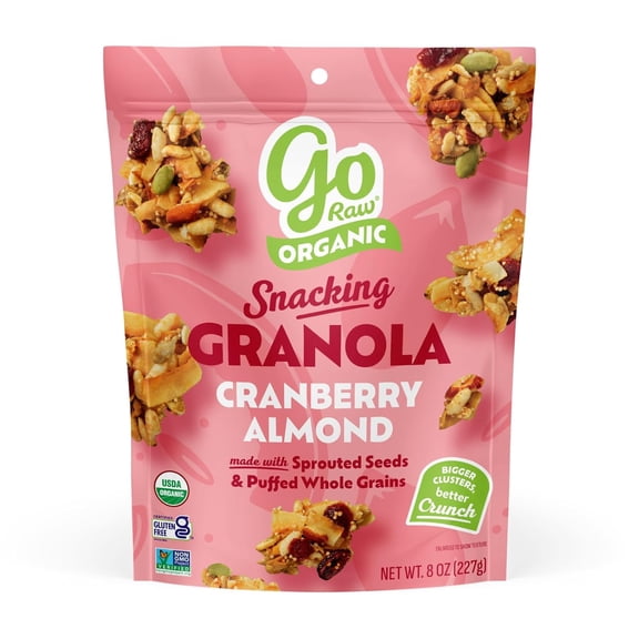 Go Raw Cranberry Almond Snacking Granola, Organic, 8 oz