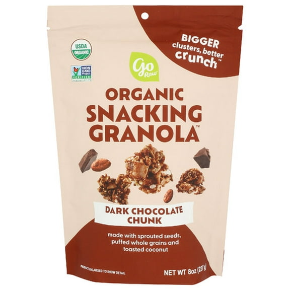 Go Raw Granola Dark Chocolate 8 oz (Pack of 6)