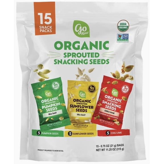 Go Raw Organic Sprouted Snacking Seeds - MDH115 Pack
