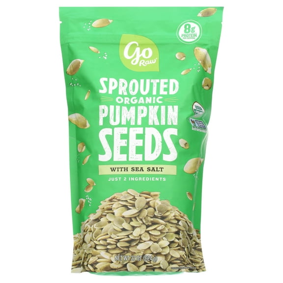 Go Raw Pumpkin Seeds with Sea Salt, Sprouted & Organic, 22 Ounce Bag