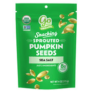 Go Raw Sprouted Organic Pumpkin Seeds 4 oz Sea Salt Snack