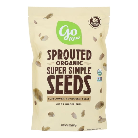 Go Raw Sprouted Seeds, Sprouted Super Simple - Case of 6 - 14 OZ