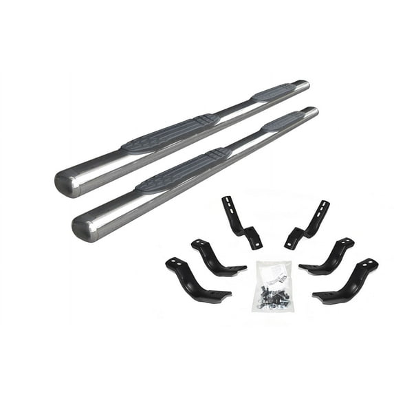 Go Rhino 104404987PS 4" 1000 Series Side Steps With Mounting Bracket Kit For 01-14 GMC, Chevrolet Fits select: 2001-2014 CHEVROLET SILVERADO, 2001-2006 GMC NEW SIERRA