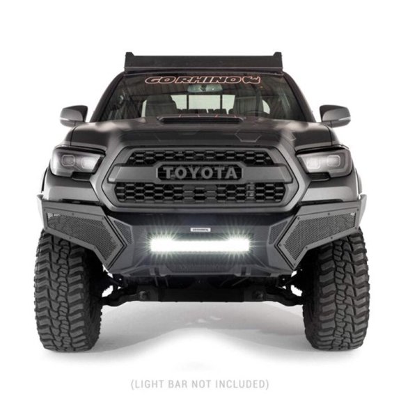 Go Rhino 16-21 Tacoma Element Front Bumper w/ Power Actuated Hide-away Light Bar Mount Tex Black - 343891T Fits select: 2016-2020,2022-2023 TOYOTA TACOMA
