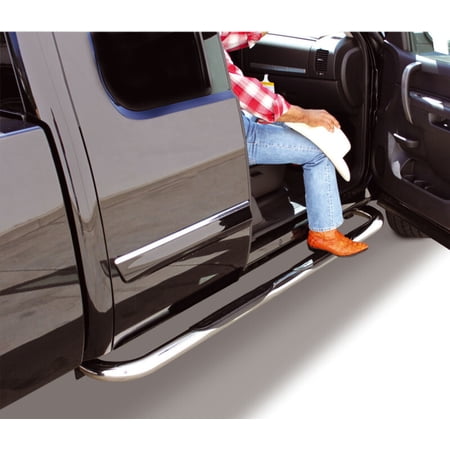 Go Rhino 4047PS 4000 Series Side Steps with Mounting Brackets Kit - Polished Stainless Steel For 01-14 GMC, Chevrolet Fits select: 2001-2014 CHEVROLET SILVERADO, 2001-2014 GMC SIERRA