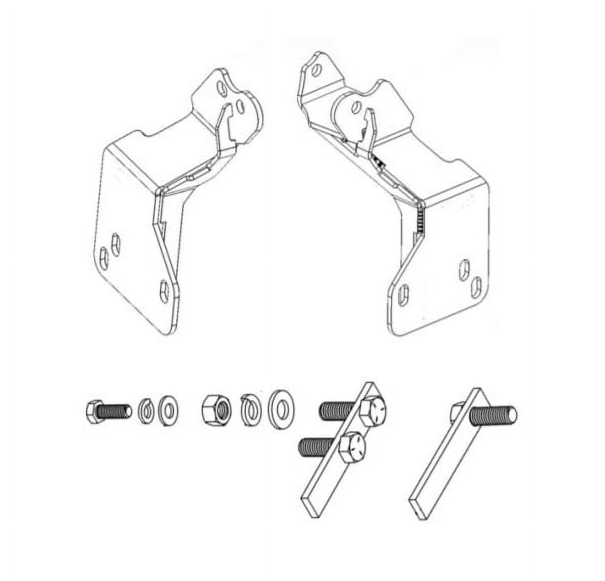 RC4LR & RC3 LR Mounting Brackets Only Textured Black 2016-2018 Silverado 1500 Go Rhino