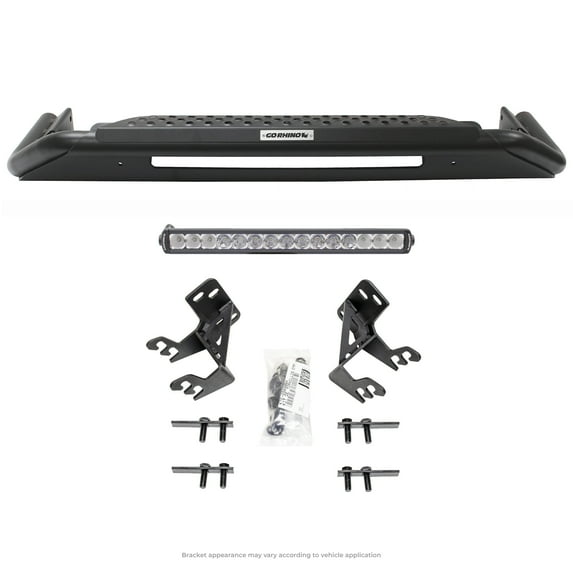 Go Rhino 5656620LT RC3 LR Skid Plate Bull Bar with Mounting Brackets,Single Row 20" Light Bar Kit For Toyota 16-24 4Runner (Sport Utility)