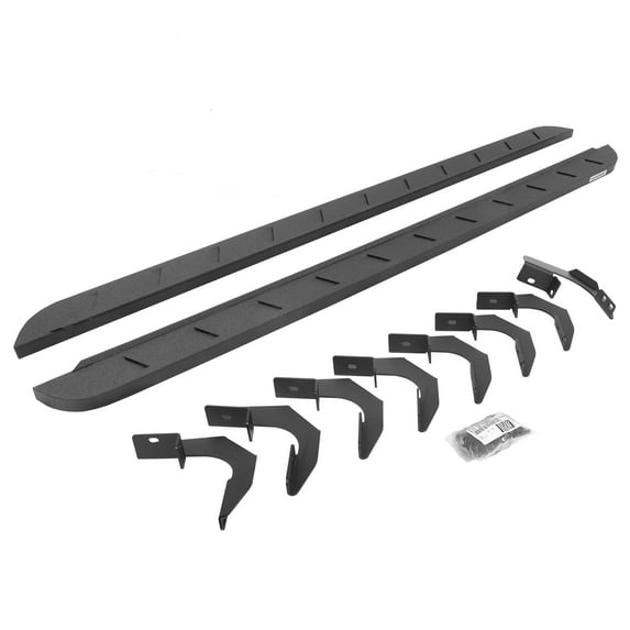 Go Rhino 63404880ST RB10 Slim Line Running Boards with Mounting Brackets Kit For 19-24 GMC, Chevrolet Fits select: 2019-2023 CHEVROLET SILVERADO, 2019-2023 GMC SIERRA
