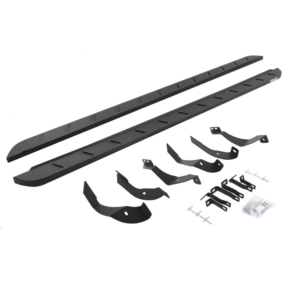 Go Rhino 63405187SPC RB10 Slim Line Running Boards with Mounting Brackets Kit For 15-19 Silverado 2500 HD, Silverado 3500 HD, Sierra 2500 HD, Sierra 3500 HD Fits select: 2015-2019 CHEVROLET SILVERADO