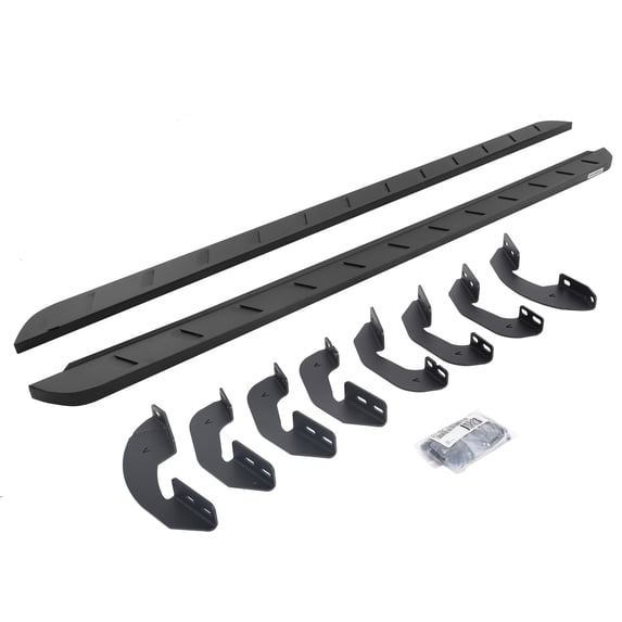 Go Rhino 63441687SPC RB10 Slim Line Running Boards with Mounting Brackets Kit - Crew Max For Toyota 07-21 Tundra (Crew Cab Pickup)