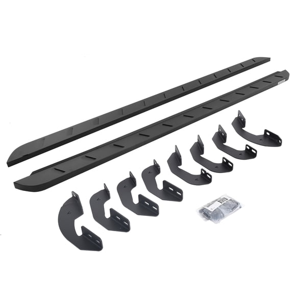 Go Rhino 63441687SPC RB10 Slim Line Running Boards with Mounting Brackets Kit - Crew Max For Toyota 07-21 Tundra (Crew Cab Pickup)