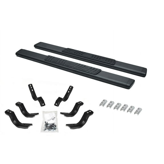 Go Rhino 685404552T 5" OE Xtreme Low Profile Side Steps with Mounting Brackets Kit For 07-19 Silverado 3500 HD, Sierra 2500 HD, Silverado 1500, Silverado 2500 HD, Sierra 1500, Sierra 3500 HD(Standard
