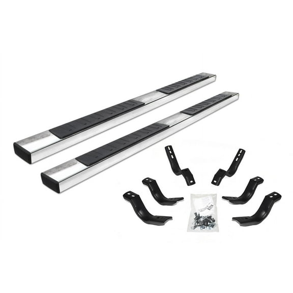 Go Rhino 6862449980PS 6" OE Xtreme II Side Steps w Mounting Brackets Kit For Ram 19-24 1500 (Extended Cab Pickup)