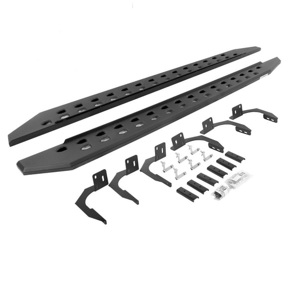Go Rhino 69410687SPC RB20 Slim Line Running Boards with Mounting Brackets Kit For Ram 11-14 1500, Ram 11-24 2500, Ram 11-24 3500, Dodge 09-10 Ram 1500, Dodge 10 Ram 2500, Dodge 10 Ram 3500 (Crew Cab