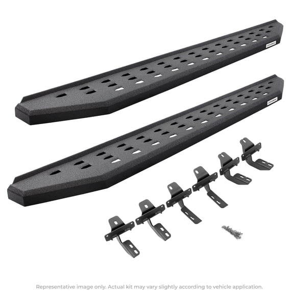 Go Rhino 69412973T RB20 Running Boards with Mounting Brackets Kit For Ford 21-24 Bronco
