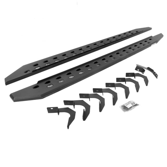 Go Rhino 69423580SPC RB20 Slim Line Running Boards with Mounting Brackets Kit For Chevrolet 15-24 Colorado, GMC 15-24 Canyon (Crew Cab Pickup)