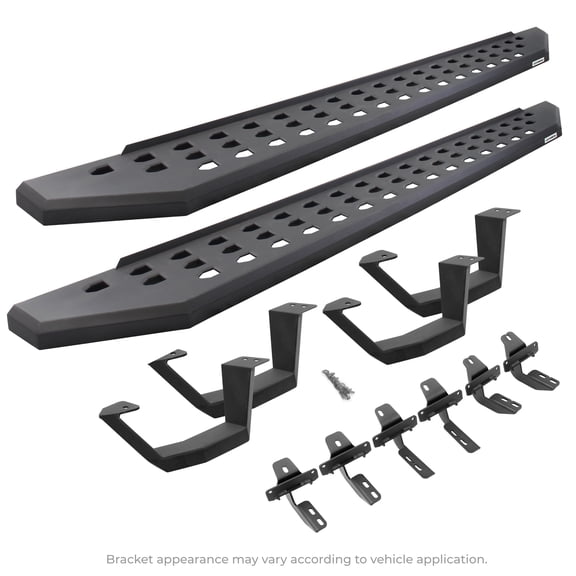 Go Rhino 6943068020PC RB20 Running Boards with Mounting Brackets, 2 Pairs Drop Steps Kit For Ram 19-24 1500 (Extended Cab Pickup)
