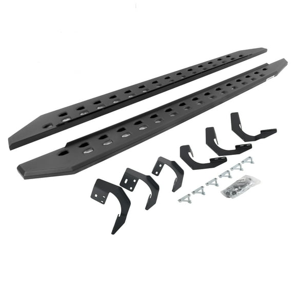 Go Rhino 69430687SPC RB20 Slim Line Running Boards with Mounting Brackets Kit For Ram 19-24 1500 (Crew Cab Pickup)