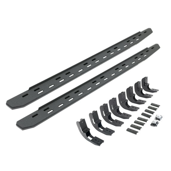 Go Rhino 69604880ST RB30 Slim Line Running Boards with Mounting Bracket Kit For 19-24 GMC, Chevrolet Fits select: 2019-2023 CHEVROLET SILVERADO, 2019-2023 GMC SIERRA