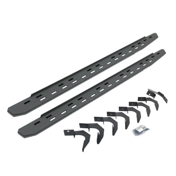 Go Rhino 69623580ST RB30 Slim Line Running Boards with Mounting Bracket Kit For Chevrolet 15-24 Colorado, GMC 15-24 Canyon (Crew Cab Pickup)