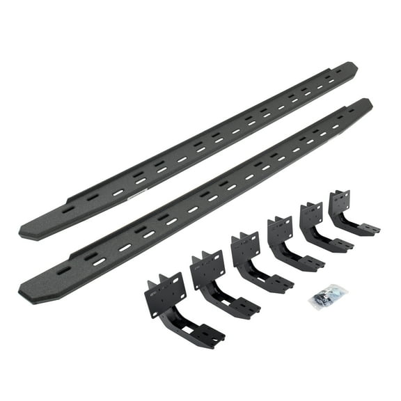 Go Rhino 69630687ST RB30 Slim Line Running Boards with Mounting Bracket Kit For Ram 19-24 1500 (Crew Cab Pickup)