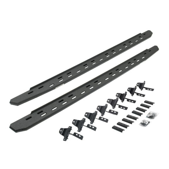 Go Rhino 69651687ST RB30 Slim Line Running Boards with Mounting Bracket Kit For Jeep 20-23 Gladiator (Crew Cab Pickup)