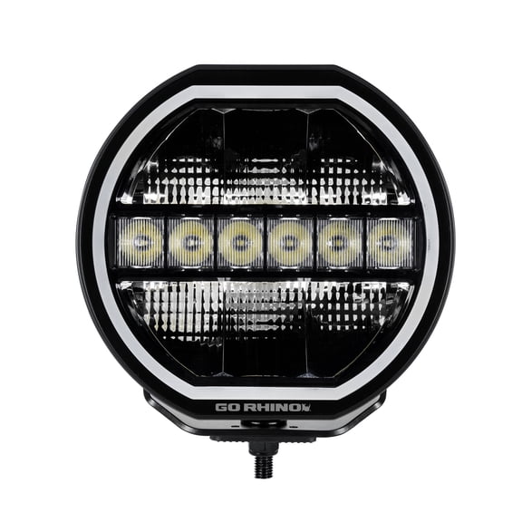 Go Rhino 751440911CRS Blackout Series - MAXLINE 9" LED Hi/Low Beam with Multi Daytime Running Light