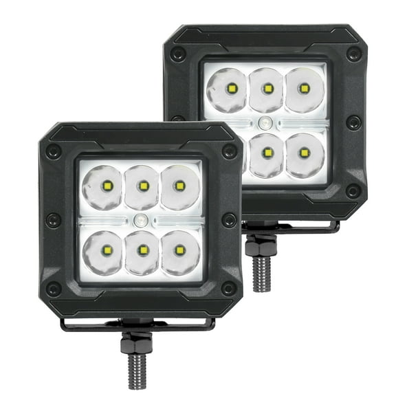 Go Rhino 751803023SCS Bright Series - 3x3 Cube LED Spot Lights, Pair