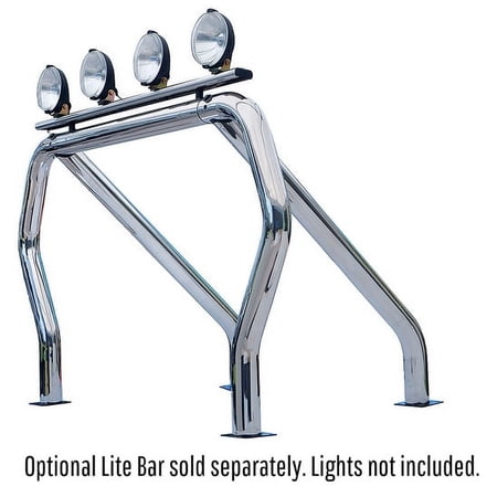 Go Rhino 9209560SSC Bed Bars Complete Kit - Single Bar/Single Kicker (Between wheel wells) - Chrome For 75-98 F-150, F-100, C1500, K1500, F-250 Fits select: 1992-1996 FORD F150
