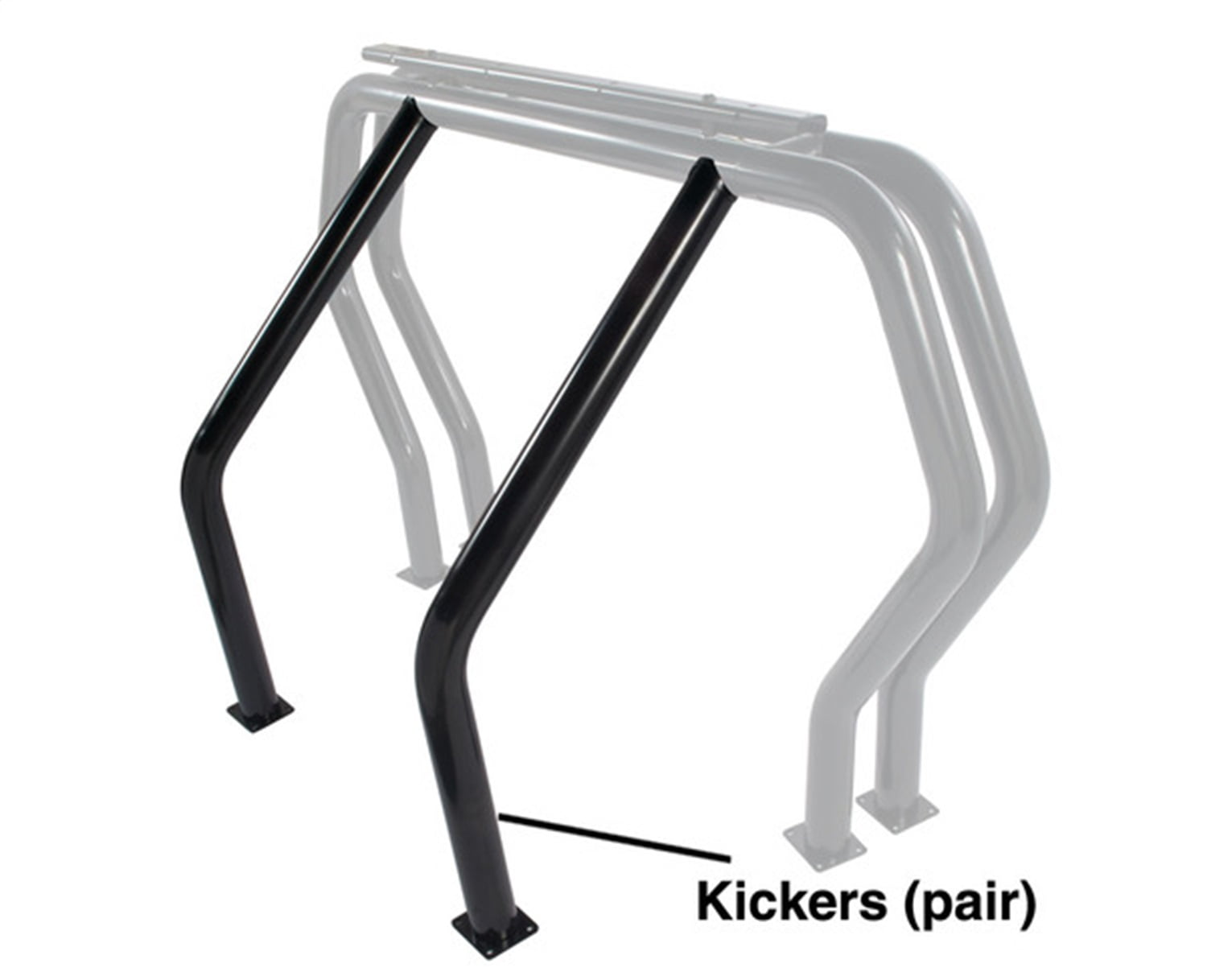 Go Rhino 9560B Rhino Bed Bars; Kickers