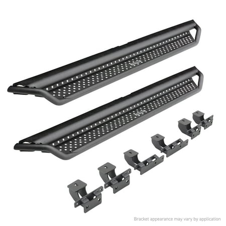 Go Rhino D14129T Dominator Xtreme D1 Side Steps with Rocker Panel Mounting Bracket Kit For Ford 21-24 Bronco