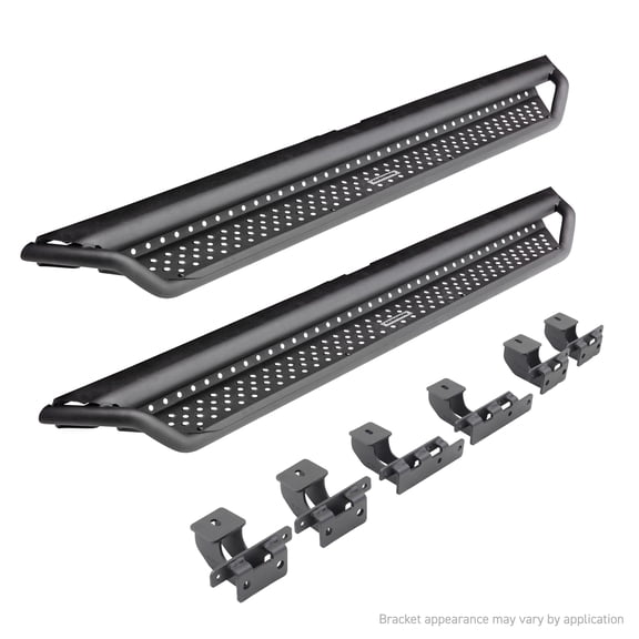Go Rhino D14129T Dominator Xtreme D1 Side Steps with Rocker Panel Mounting Bracket Kit For Ford 21-24 Bronco