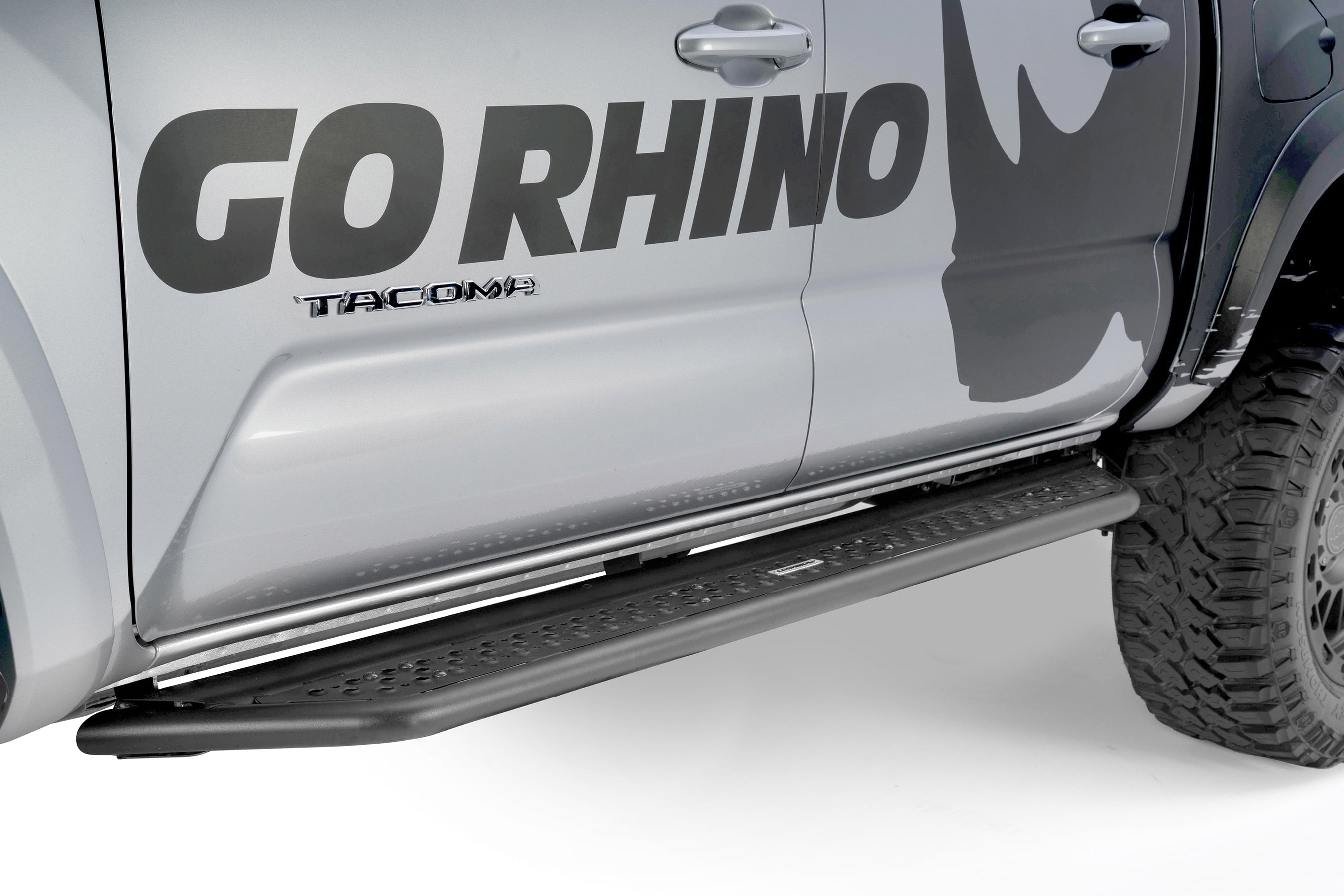 Go Rhino D64432T Dominator Xtreme D6 Side Steps with Rocker Panel Mounting Kit - Double Cab Only For Toyota 24 Tacoma