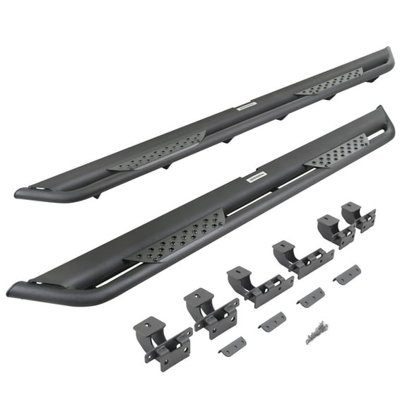 Go Rhino DT4506T Dominator Xtreme DT Side Steps with Rocker Panel Mounting Bracket Kit For Jeep 18-24 Wrangler Fits select: 2018-2019,2021 JEEP WRANGLER UNLIMITED