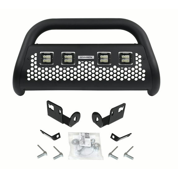 Go Rhino 55544LT RC2 Bull Bar with Mounting Brackets and Four 3" Cube Lights Kit For Toyota 16-23 Tacoma, Toyota 16-23 Tacoma (Crew Cab Pickup/Extended Cab Pickup)