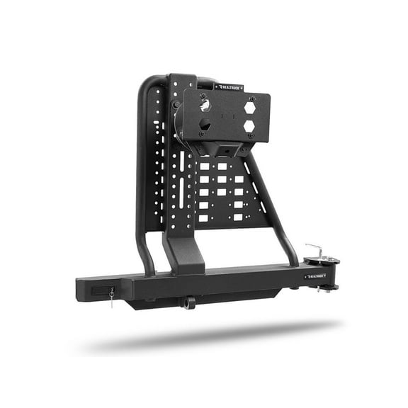 Go Rhino Swing-A-Way Hitch Mounted Tire Carrier (Lic. Plate Lights Not Included) - Textured Black