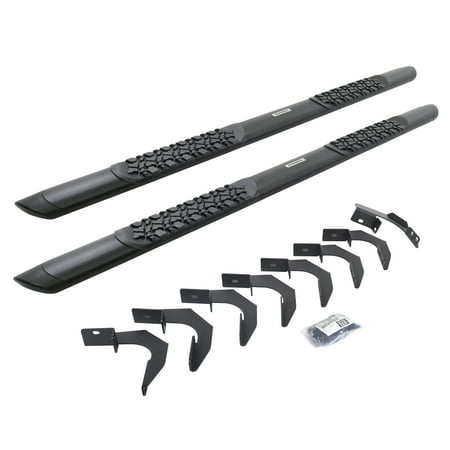 Go Rhino V3423580T V-Series V3 Aluminum Side Steps and Mounting Brackets Kit - Textured Black For Chevrolet 15-24 Colorado, GMC 15-24 Canyon (Crew Cab Pickup)