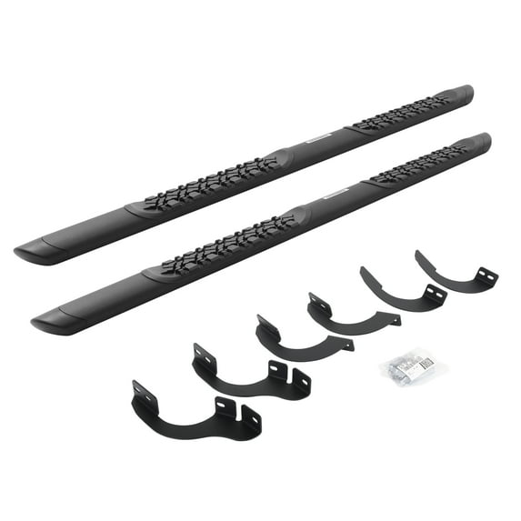 Go Rhino V3442568T V-Series V3 Aluminum Side Steps with Mounting Brackets Kit - Textured Black For 14-24 4Runner(Sport Utility - RWD)