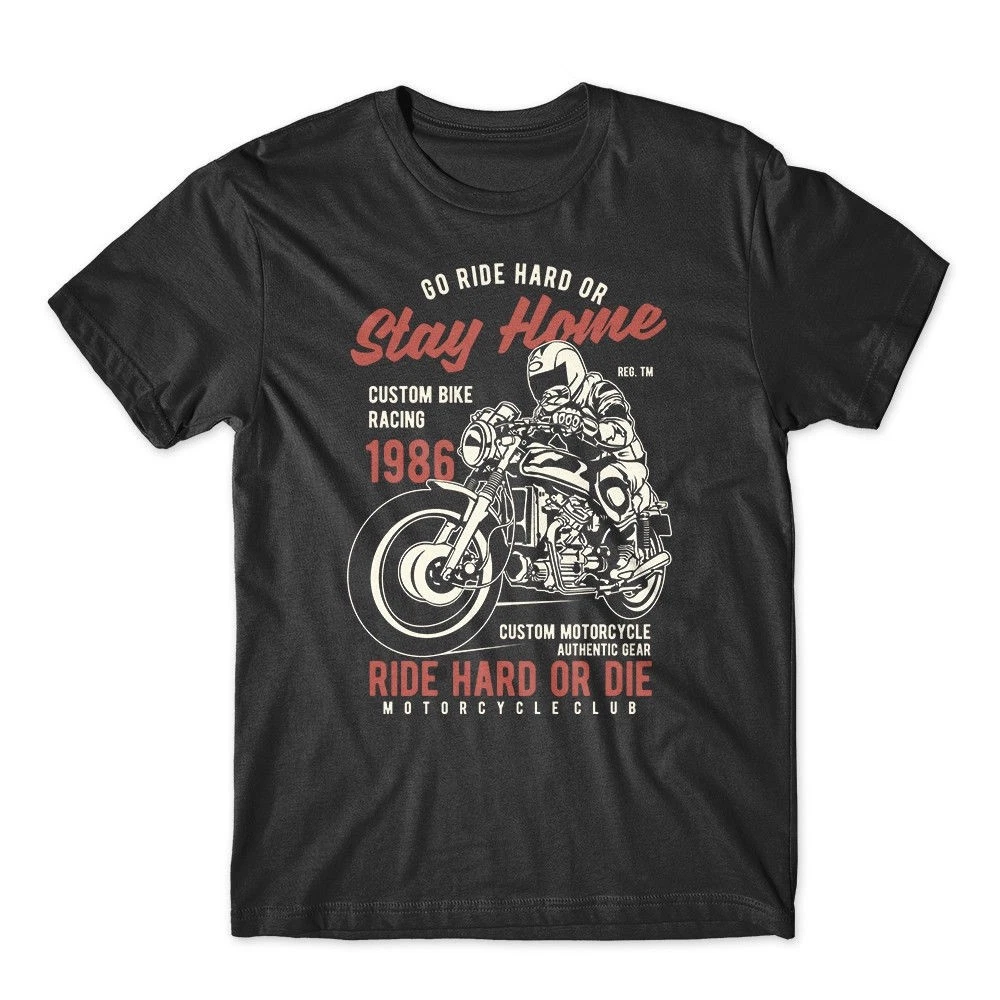 Go Ride Hard T-Shirt. 100% Cotton Premium Motorcycle Tee NEW - Walmart.com