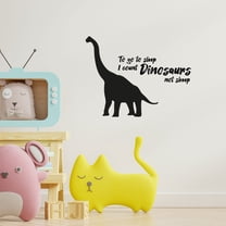 Go To Sleep Dinosaur Dino Life Postive Quote Cartoon Wall Sticker Art Decal Girls Boys Room Bedroom Nursery Kindergarten House Fun Home Decor Stickers Wall Art Vinyl Decoration Size (8x10 inch)