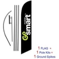 thumbnail image 1 of Go Smart Mobile Wireless Advertising Feather Banner Swooper Flag Sign with Flag Pole Kit and Ground Stake, 1 of 2