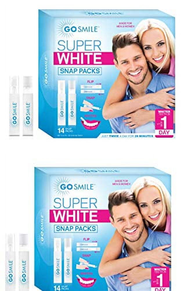 Go Smile Super White Snap Pack Teeth Whitening System Kit, 2 pk Fast